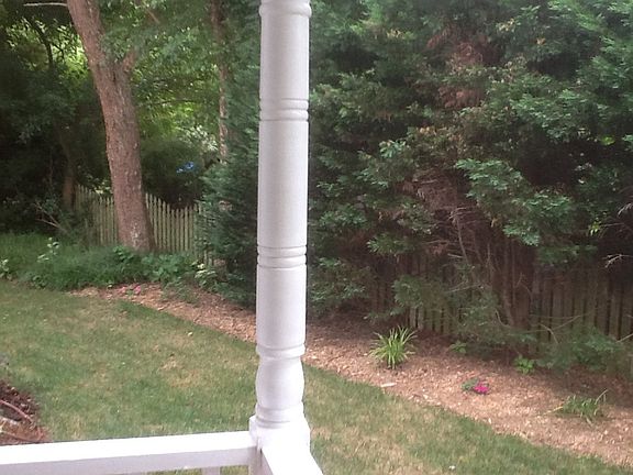 Back porch with tons of privacy from neighbors