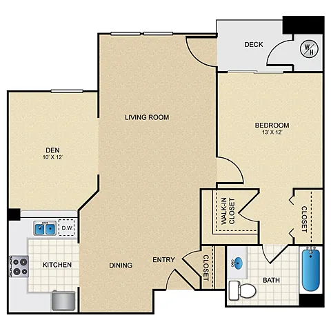 Floor plan One Bedroom C