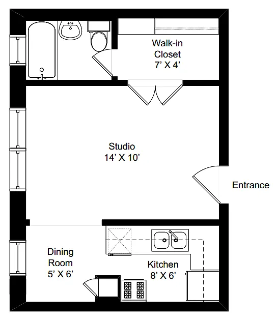 Floor plan Lobby Level Studio 103