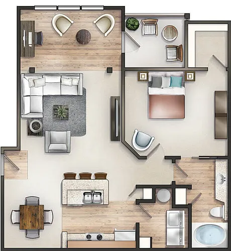 Floor plan The Classic Flat Rock with Balcony and Sunroom