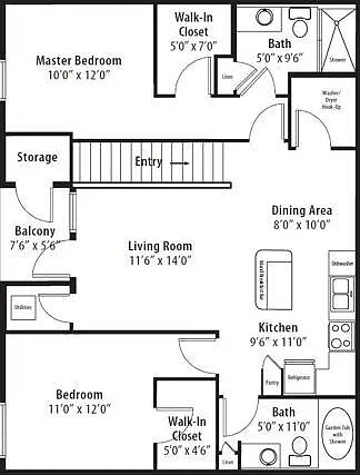 2 Bedroom 2 Bedroom