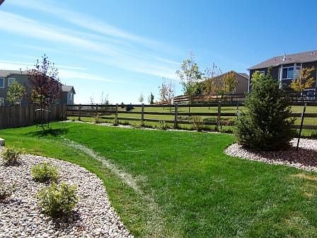 Backyard opens to greenspace