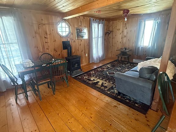 Propane fireplace in living room