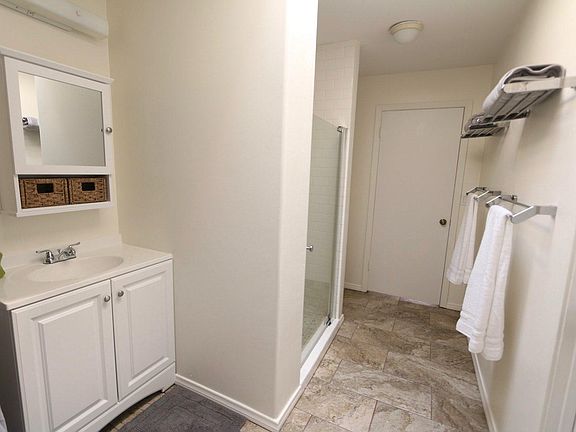 newly remodeled bathroom, heated floor