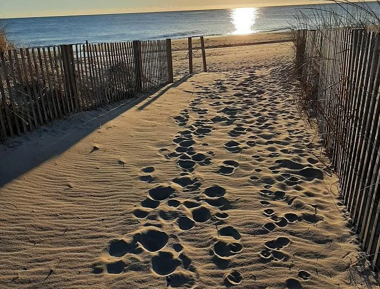 Trail over the dunes to the Bethany Beach