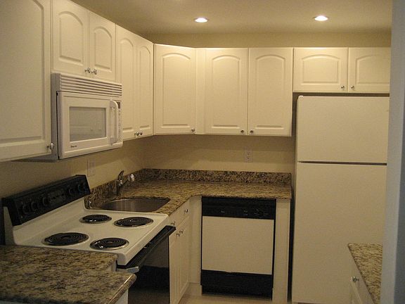 New white kitchen with granite counter top
