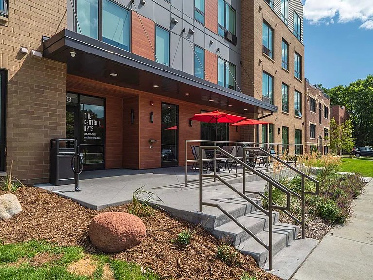 Entrance and patio area at The Central
