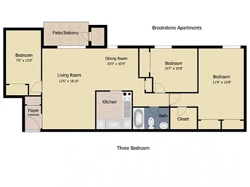 Floor plan 3 Bedroom