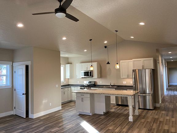 view of beautiful kitchen from living room