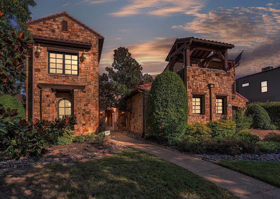 View of the front of property at night