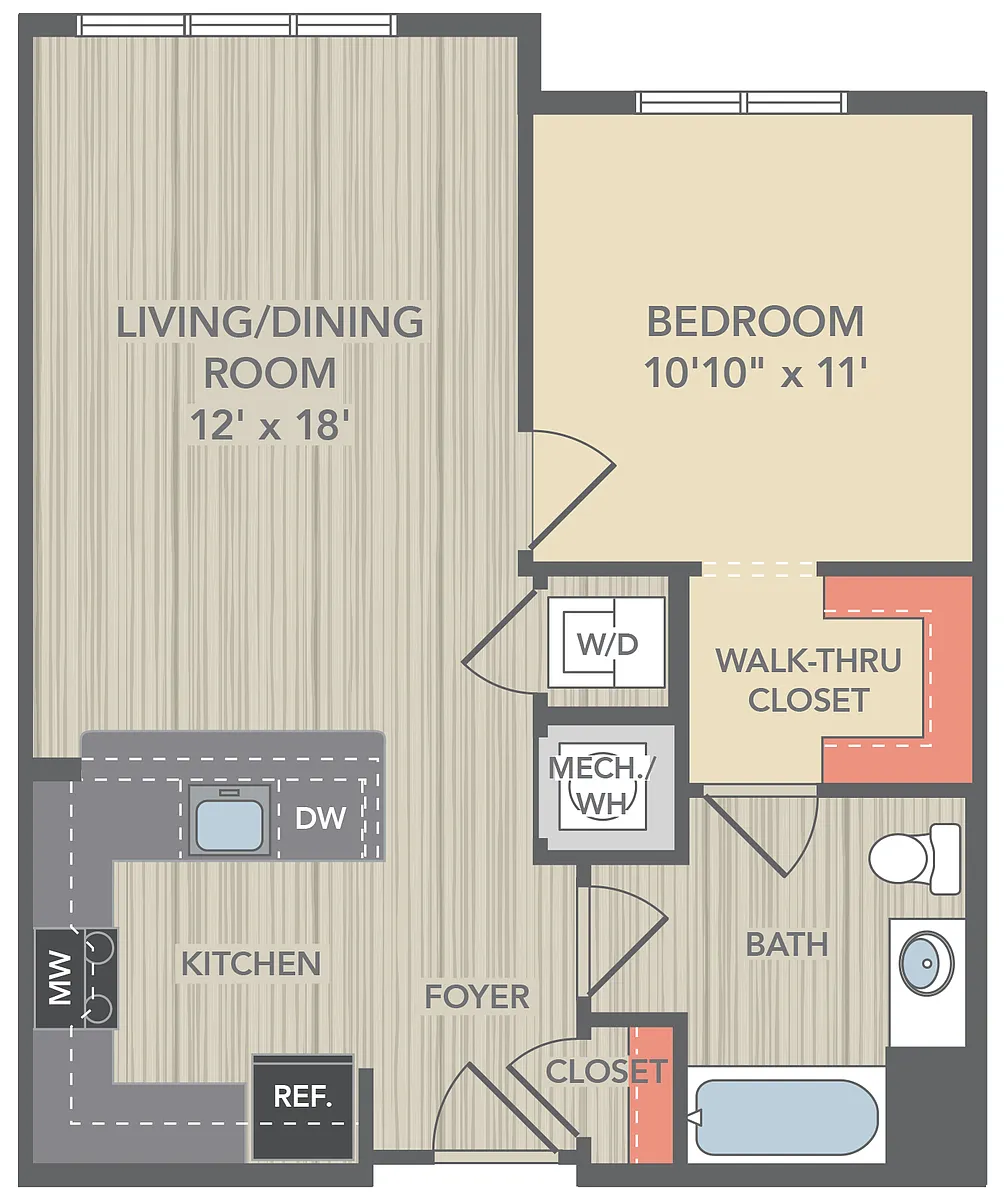 Floor plan 1BR