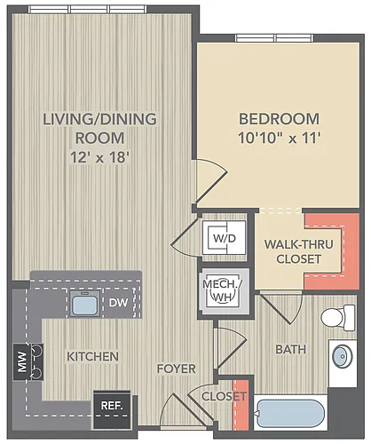 Floor plan 1BR