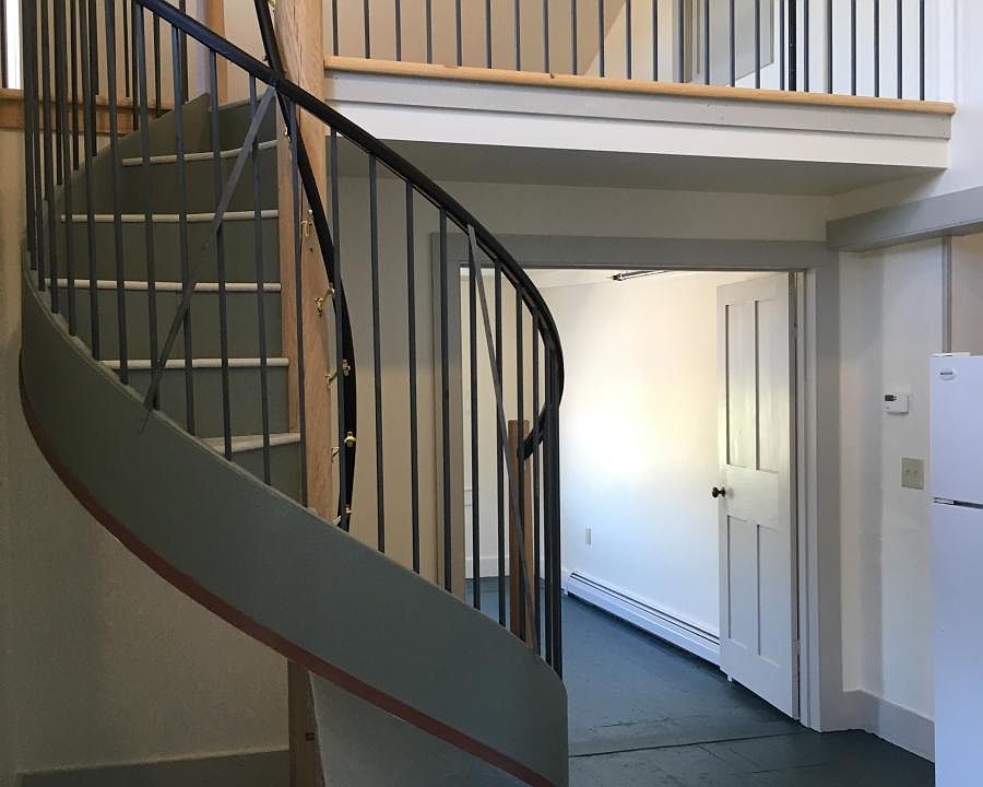 custom spiral staircase to loft/office/studio space