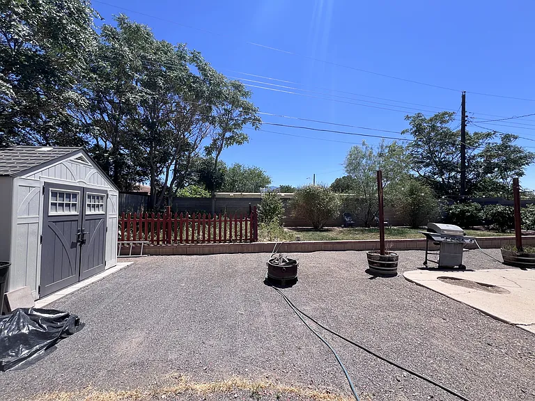 Shed & East Facing Back Yard