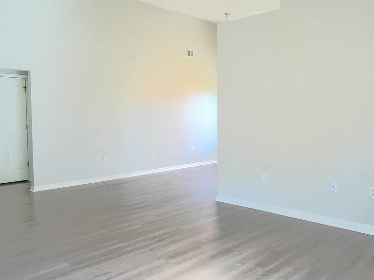 living room and fireplace