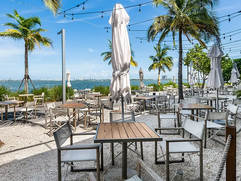 Amara at Paraiso outdoor dining with breathtaking water views