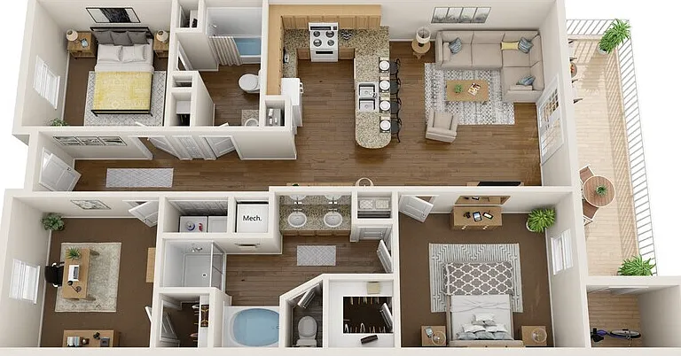 3BR 2BA