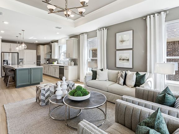 Open-concept living throughout home