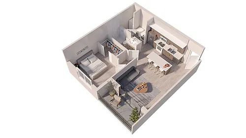 Floor plan 1BRA