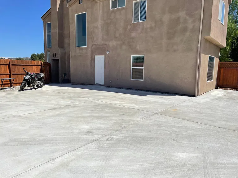 Entrance to unit and parking area