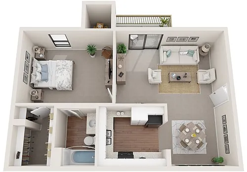 Floor plan 1x1A
