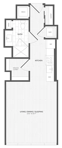 Floor plan Studio-A East Medley