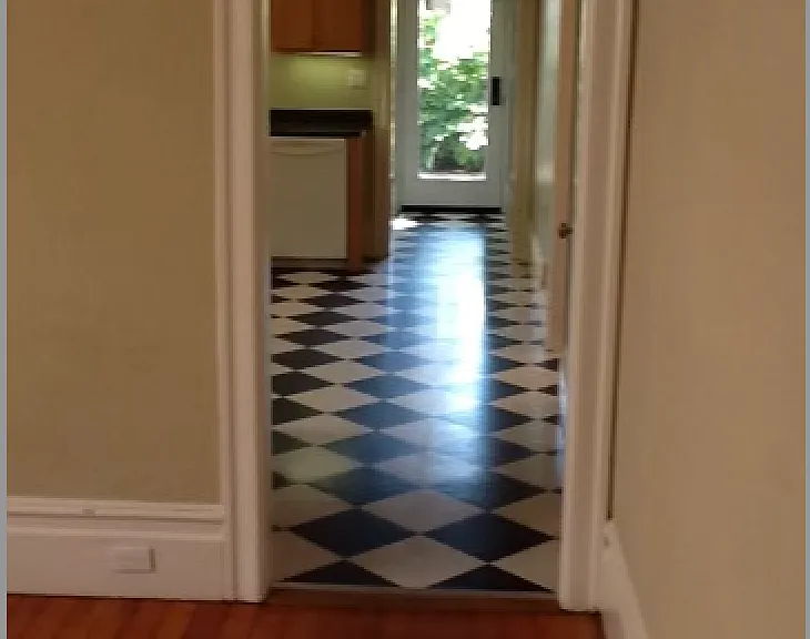 Door into the kitchen from the dining room.