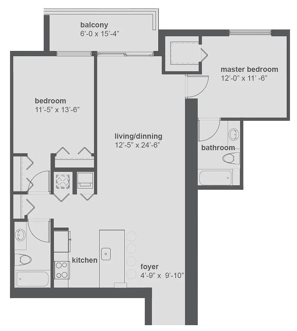 Floor plan 2-2B