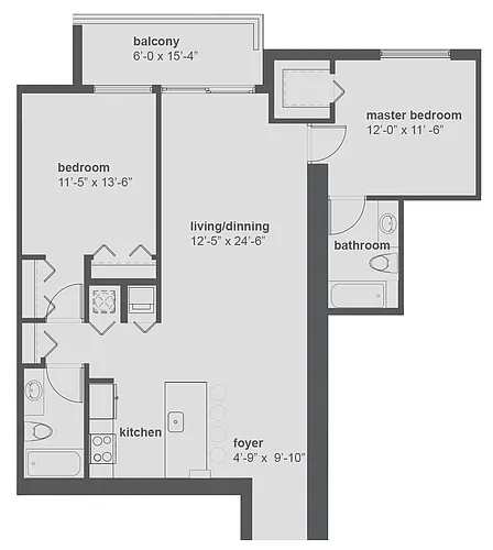 Floor plan 2-2B