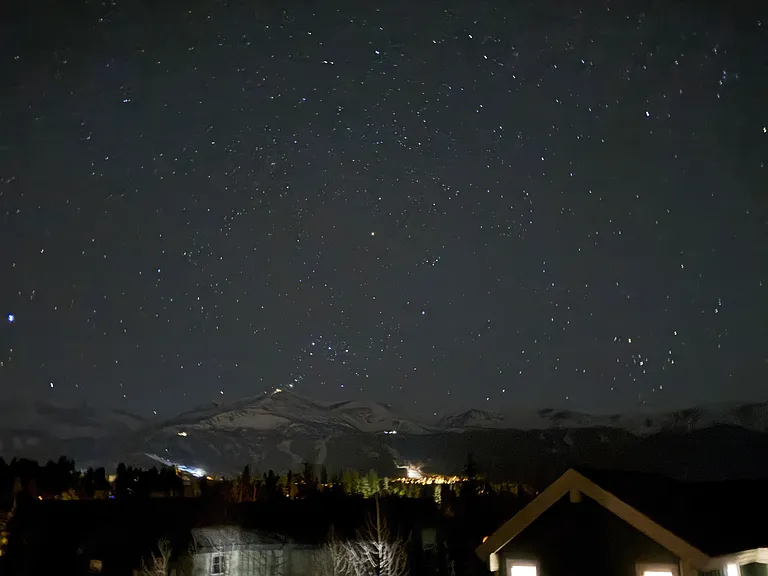 view from primary at night