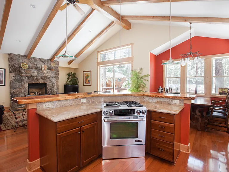 Open Kitchen, Dining and Living.