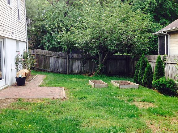 Fenced backyard