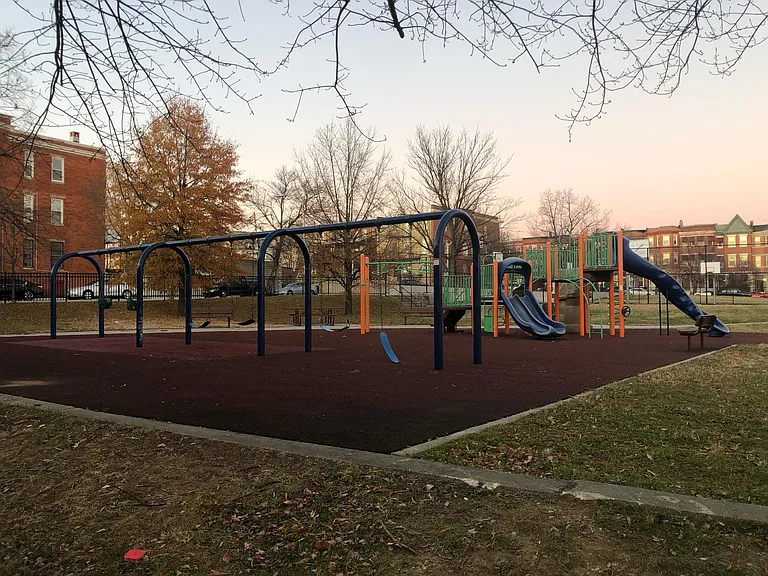Playground and school across the street