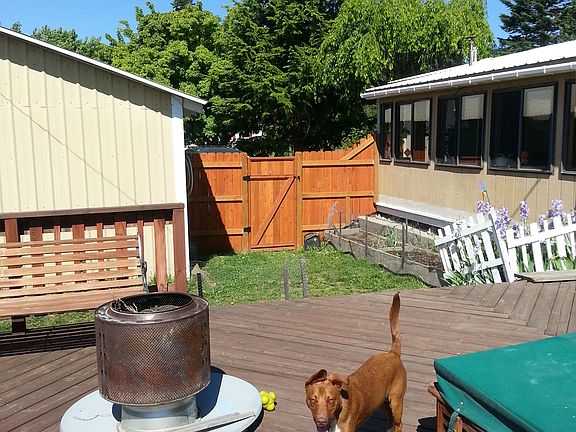 Deck and part of yard