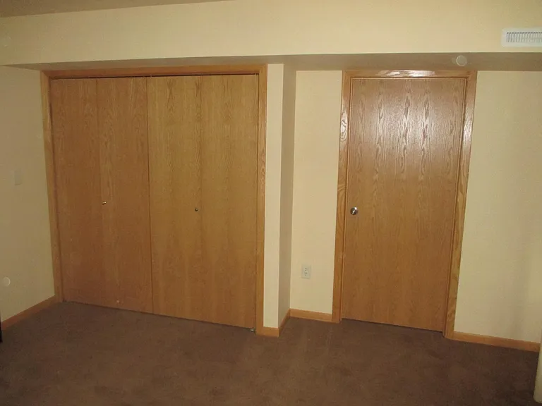 Lower level closet space