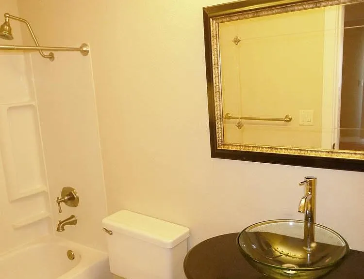 Granite Topped Glass Bowl Vanity