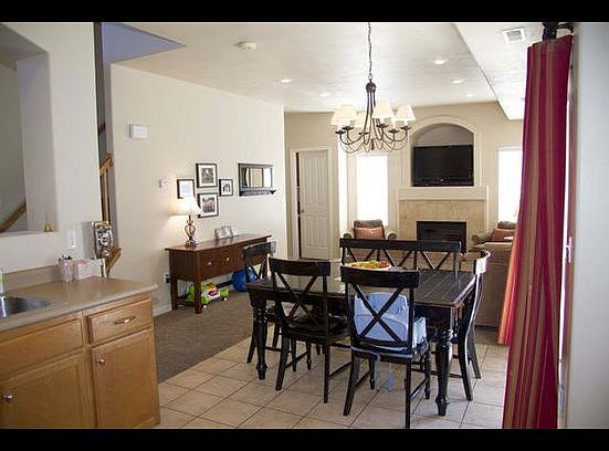 Cozy gas fireplace