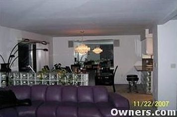 View from living room to dining room