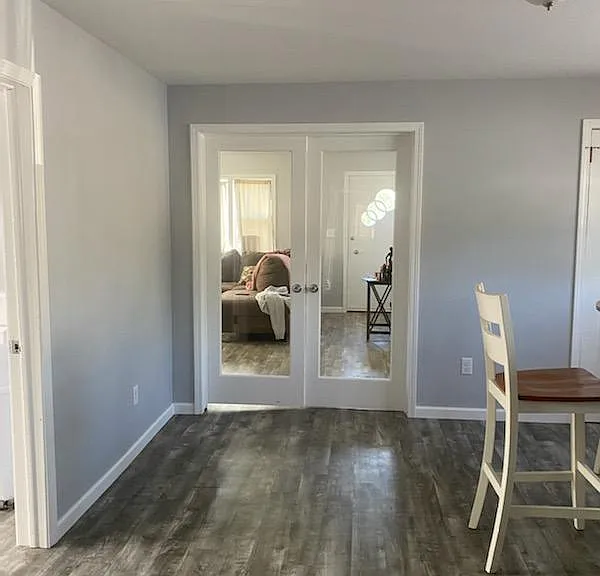 glass double doors