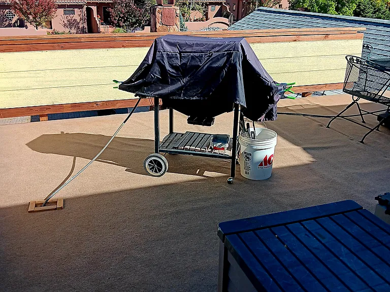 Gas grill.