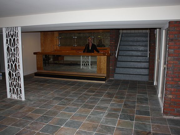 Rec room in walkout basement