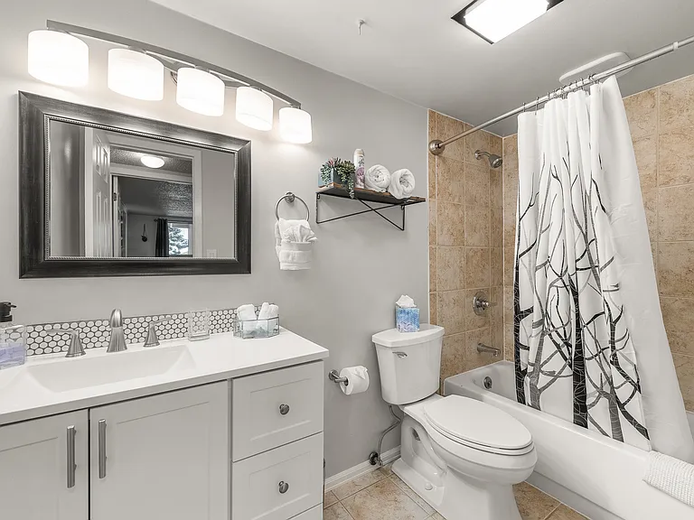 Bathroom 2 | Vanity Area | Shower and Tub Combo | Toilet