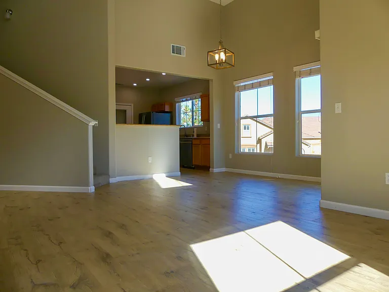 Living room and dining area