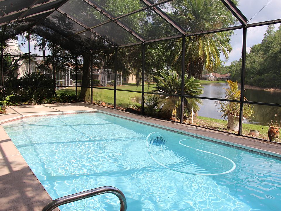 Pool overlooks pond