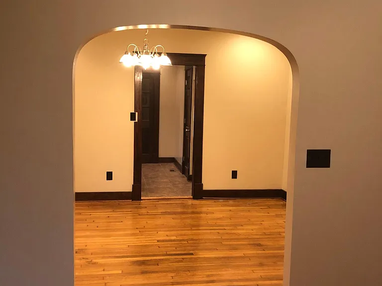 Original arch from living room to dining room