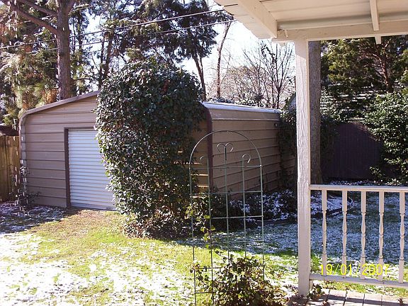 Garage in backyard