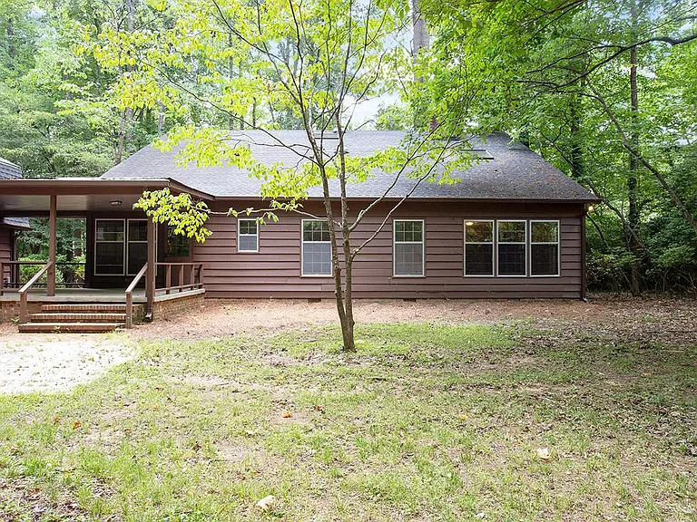Back yard and screened porch