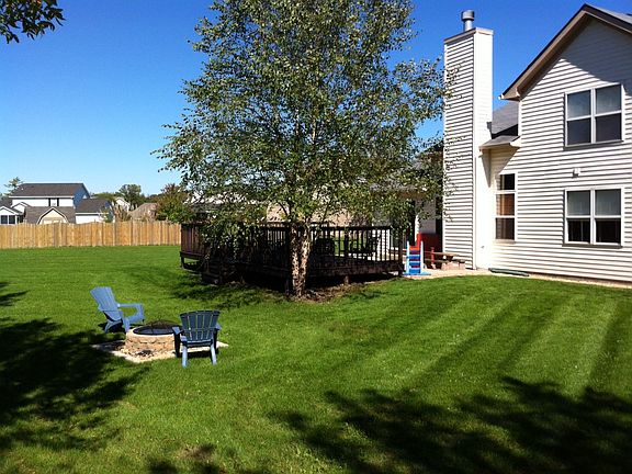 Beautiful lawn and firepit