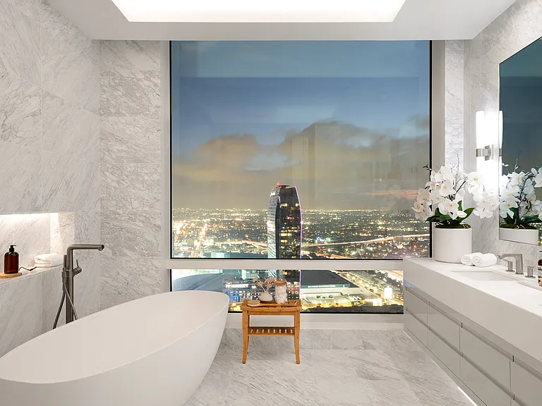 THEA Penthouse Bathroom with Soaking Tub and View