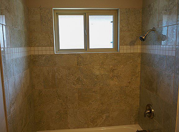 Recently remodeled shower